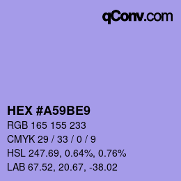 颜色代码: HEX #A59BE9 | qconv.com