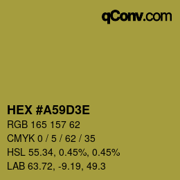 Color code: HEX #A59D3E | qconv.com