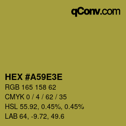 Color code: HEX #A59E3E | qconv.com