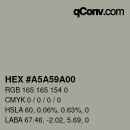 Color code: HEX #A5A59A00 | qconv.com
