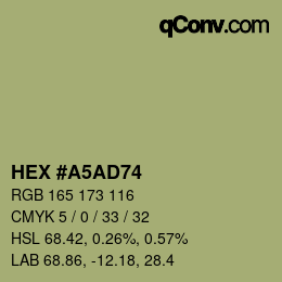 颜色代码: HEX #A5AD74 | qconv.com