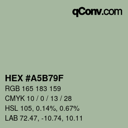 Color code: HEX #A5B79F | qconv.com