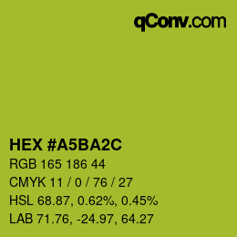 Color code: HEX #A5BA2C | qconv.com
