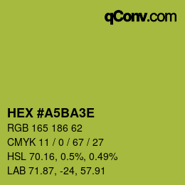 Color code: HEX #A5BA3E | qconv.com