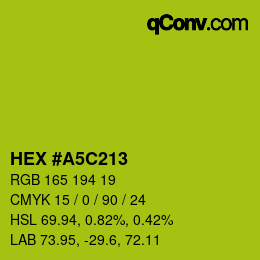 Color code: HEX #A5C213 | qconv.com