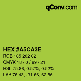 Color code: HEX #A5CA3E | qconv.com