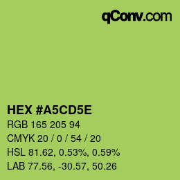 Color code: HEX #A5CD5E | qconv.com