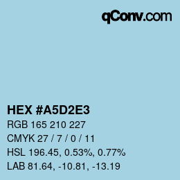 Color code: HEX #A5D2E3 | qconv.com