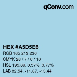Color code: HEX #A5D5E6 | qconv.com