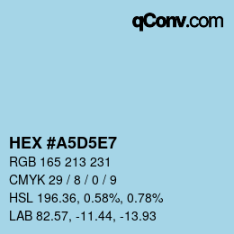 Color code: HEX #A5D5E7 | qconv.com