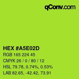 Color code: HEX #A5E02D | qconv.com