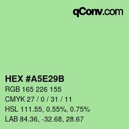 Color code: HEX #A5E29B | qconv.com