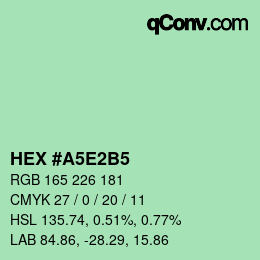 Color code: HEX #A5E2B5 | qconv.com