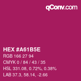 Código de color: HEX #A61B5E | qconv.com