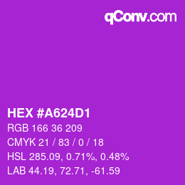 颜色代码: HEX #A624D1 | qconv.com