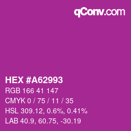 Color code: HEX #A62993 | qconv.com