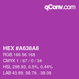 カラーコード: HEX #A638A8 | qconv.com