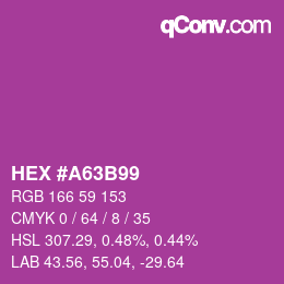 Color code: HEX #A63B99 | qconv.com
