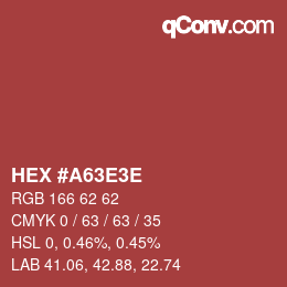 Color code: HEX #A63E3E | qconv.com