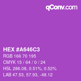 颜色代码: HEX #A646C3 | qconv.com