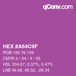 Color code: HEX #A64C9F | qconv.com