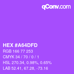 Color code: HEX #A64DFD | qconv.com
