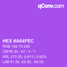 Color code: HEX #A64FEC | qconv.com