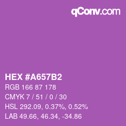 颜色代码: HEX #A657B2 | qconv.com
