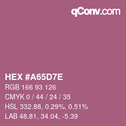 Color code: HEX #A65D7E | qconv.com