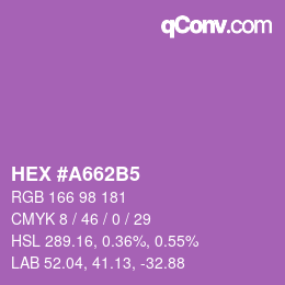 Color code: HEX #A662B5 | qconv.com