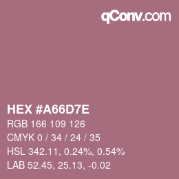 Color code: HEX #A66D7E | qconv.com