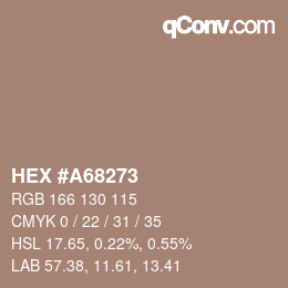 颜色代码: HEX #A68273 | qconv.com