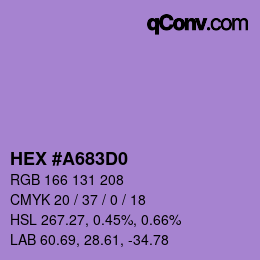 Color code: HEX #A683D0 | qconv.com