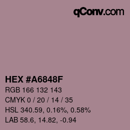 Color code: HEX #A6848F | qconv.com