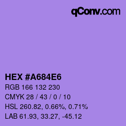 Color code: HEX #A684E6 | qconv.com