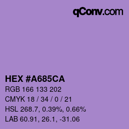 Color code: HEX #A685CA | qconv.com