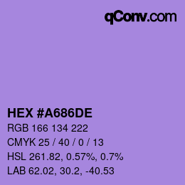 Color code: HEX #A686DE | qconv.com