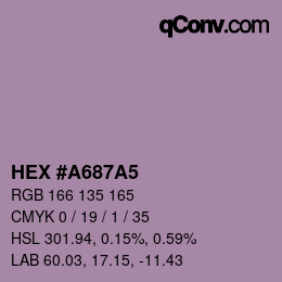Color code: HEX #A687A5 | qconv.com