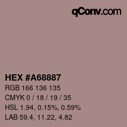 颜色代码: HEX #A68887 | qconv.com