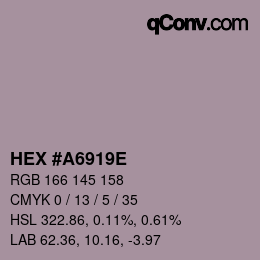 Color code: HEX #A6919E | qconv.com