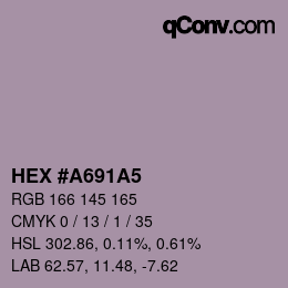 Color code: HEX #A691A5 | qconv.com
