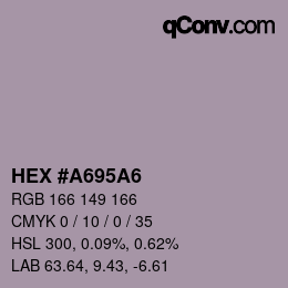 カラーコード: HEX #A695A6 | qconv.com