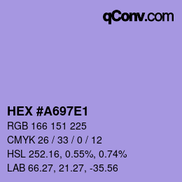 Color code: HEX #A697E1 | qconv.com