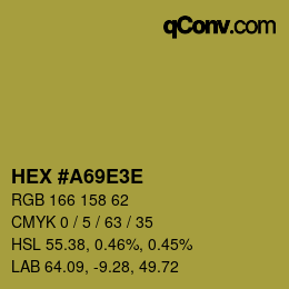 Color code: HEX #A69E3E | qconv.com