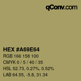 Color code: HEX #A69E64 | qconv.com