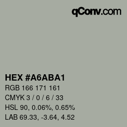 Color code: HEX #A6ABA1 | qconv.com