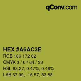Color code: HEX #A6AC3E | qconv.com