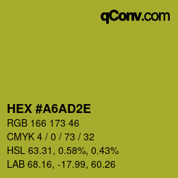 Color code: HEX #A6AD2E | qconv.com