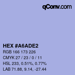 カラーコード: HEX #A6ADE2 | qconv.com