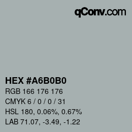 Color code: HEX #A6B0B0 | qconv.com